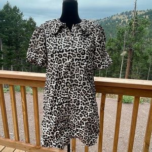 Women’s H & M Leopard Print Tunic/Top/Dress SZ XS